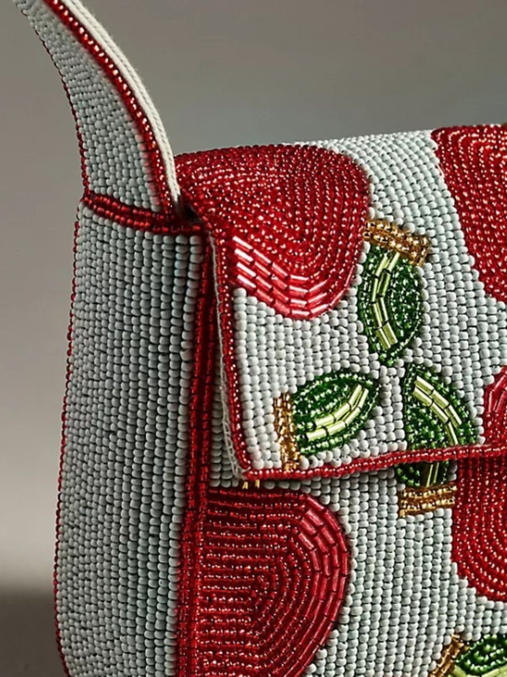 Anthropologie Fiona Beaded Apple Bag Shoulder Handbag NWT - Picture 3 of 9